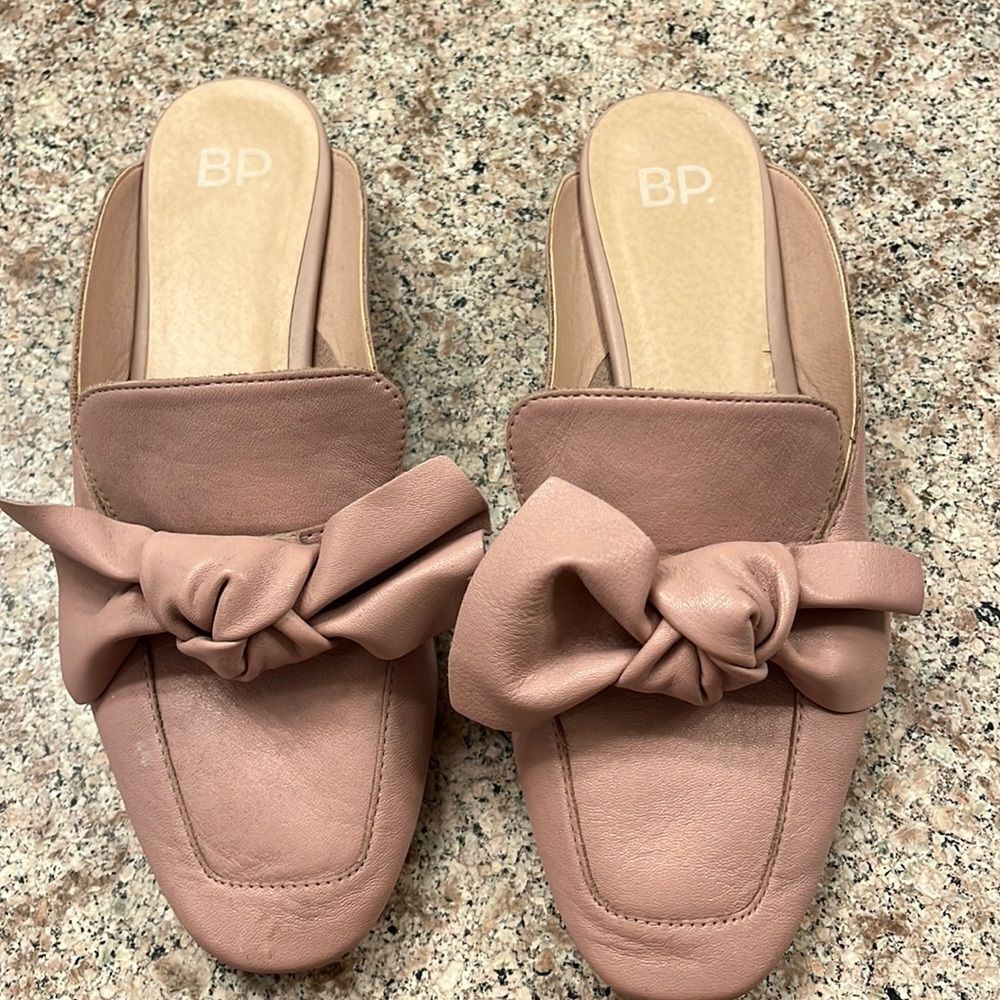 BP blush bow mules